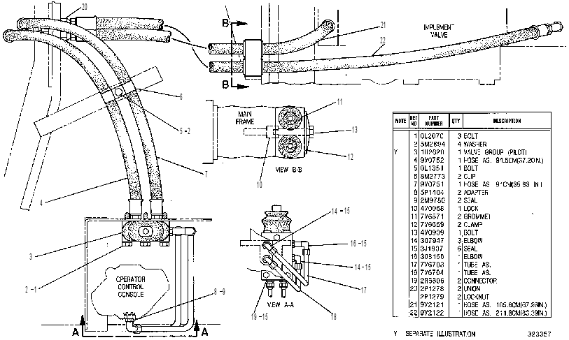 Трубопроводы управляющие 9V2115 CAT