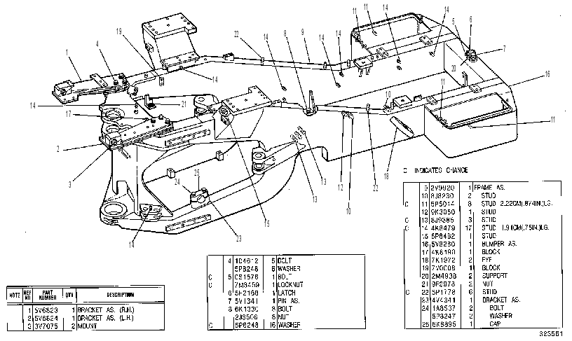 FRAME GP-ENGINE END 2V4238 CAT
