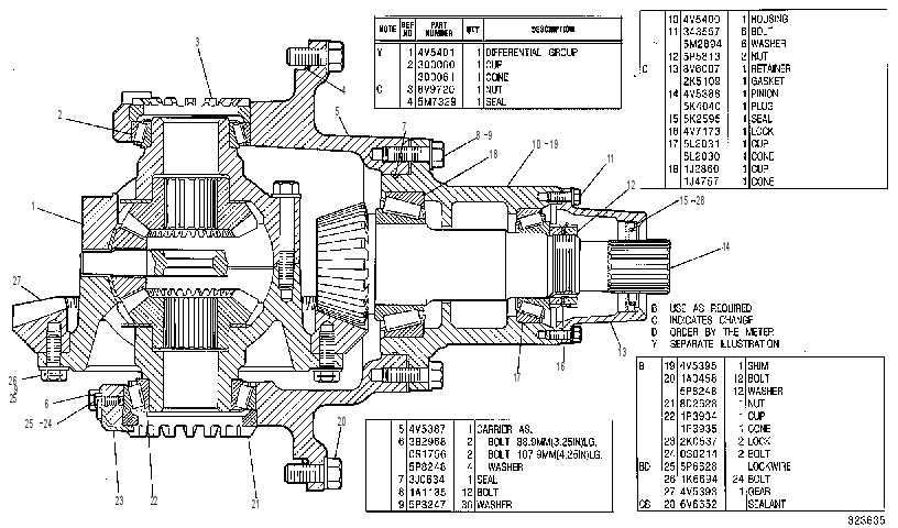 Дифференциал с конической передачей 2V4349 CAT