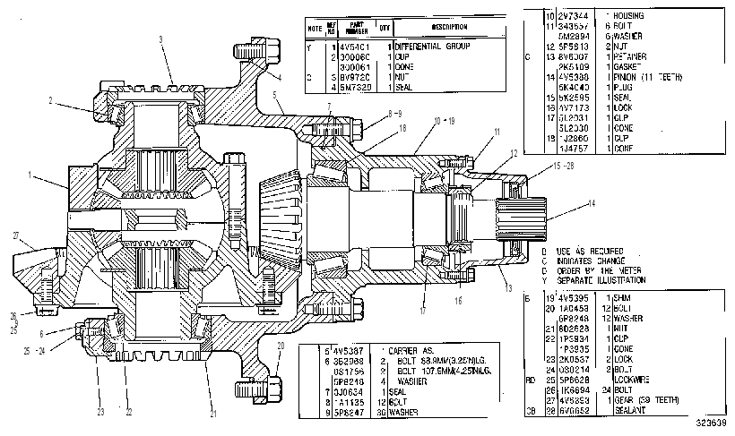 Дифференциал с конической передачей 2V4355 CAT