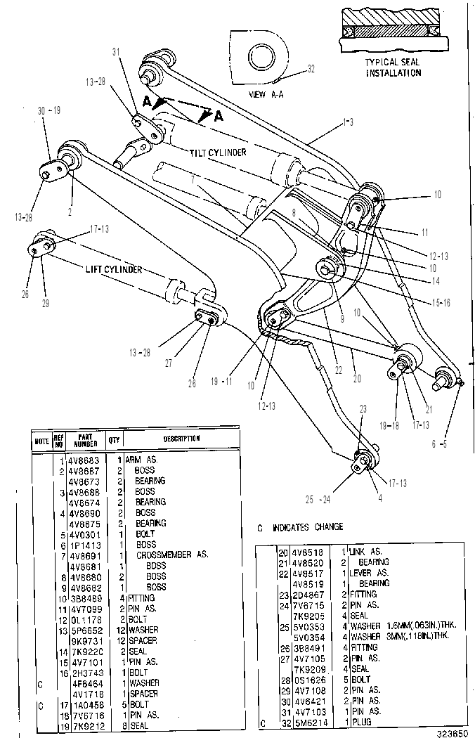 Управление ковшом 4V5177 CAT