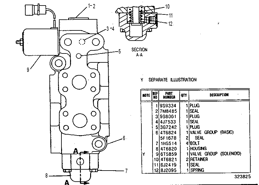 Клапан переключающий 4T5541 CAT