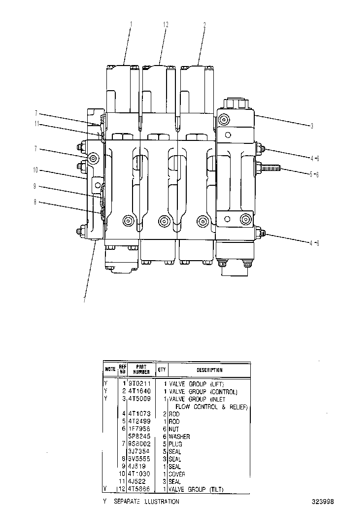 Клапан 4T5865 CAT