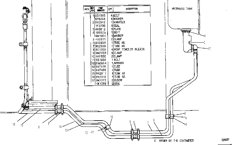 Трубопроводы маслоохладителя 9V1791 CAT