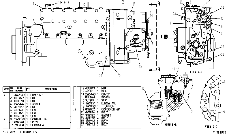 ТНВД с регулятором 4W4880 CAT