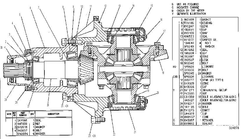 Дифференциал с конической передачей 4V9848 CAT