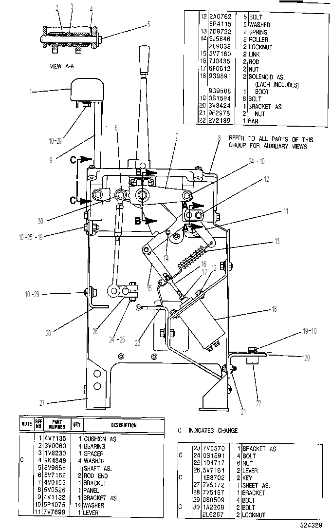 Управление гидравликой ручное 7V3674 CAT
