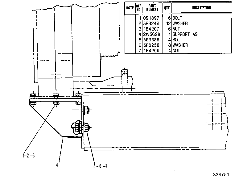 Крепление радиатора 2W5627 CAT