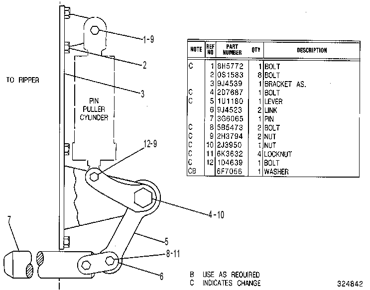 PULLER GP-PIN 9J4542 CAT