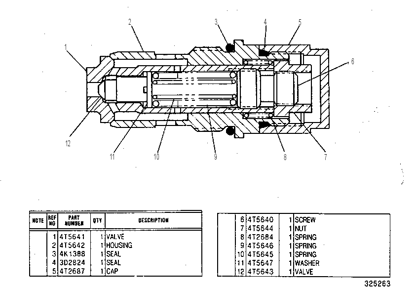Клапан обратный с предохранительным 4T7286 CAT