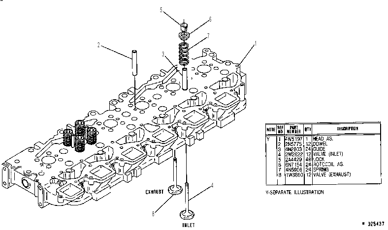 Головка блока цилиндров 4W5311 CAT