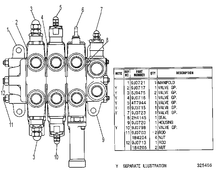 Клапан (секция) 4T7947 CAT