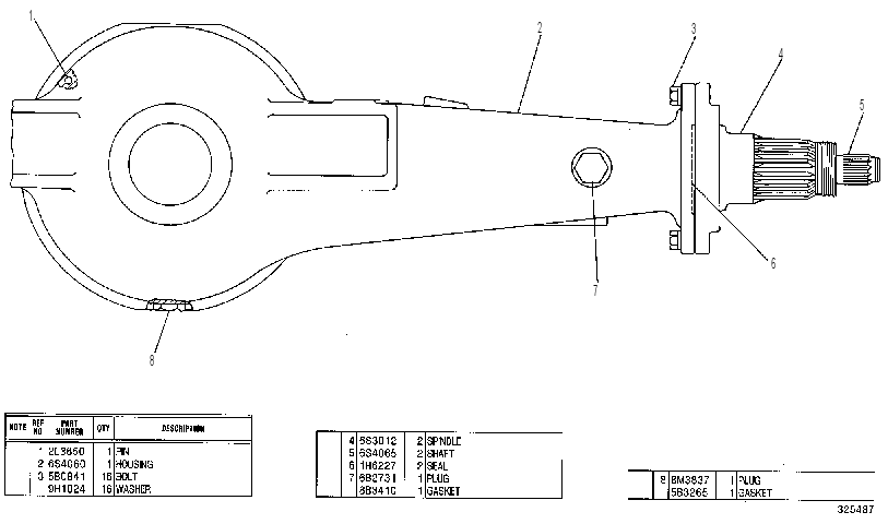 AXLE GP-OSCILLATING 5G5306 CAT