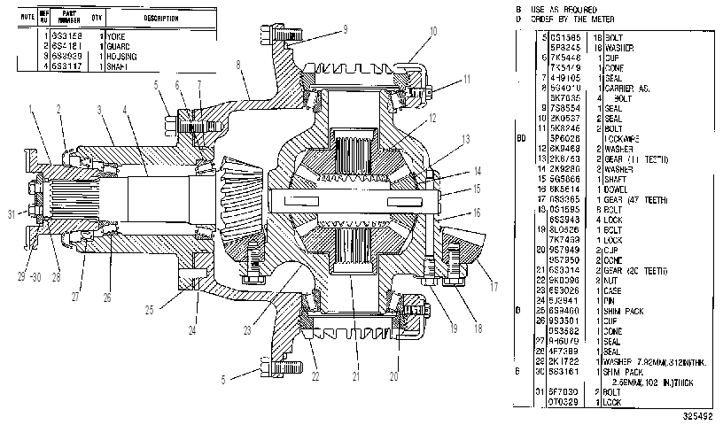 DIFFERENTIAL GP-REAR 5G4432 CAT
