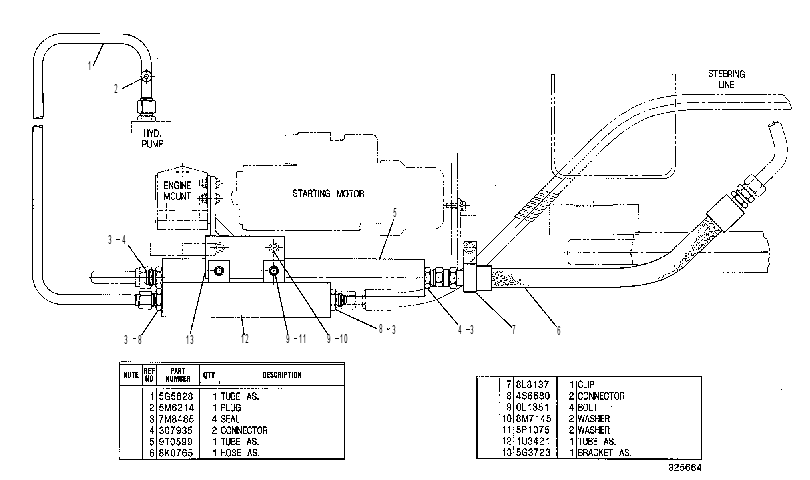 Трубопроводы насоса 5G5313 CAT