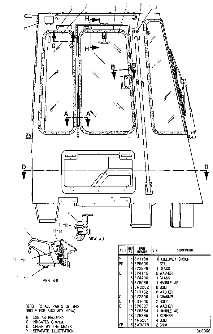 Каркас безопасности (ROPS) 8V1187 CAT