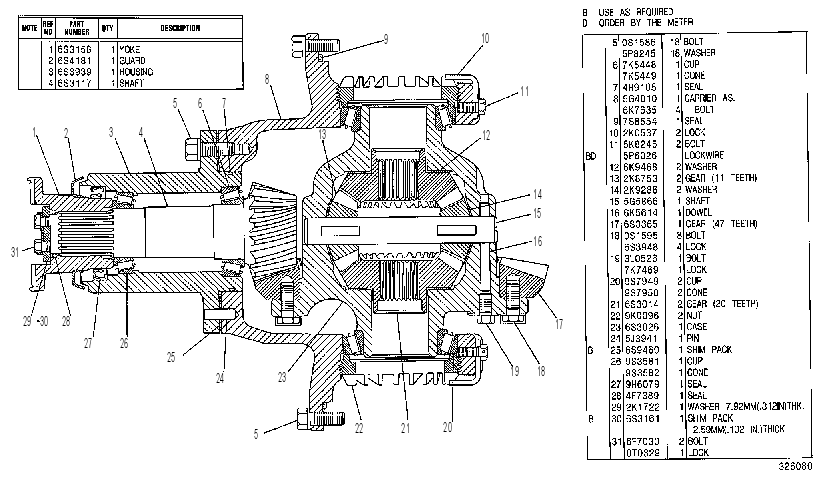DIFFERENTIAL GP-REAR 5G4549 CAT