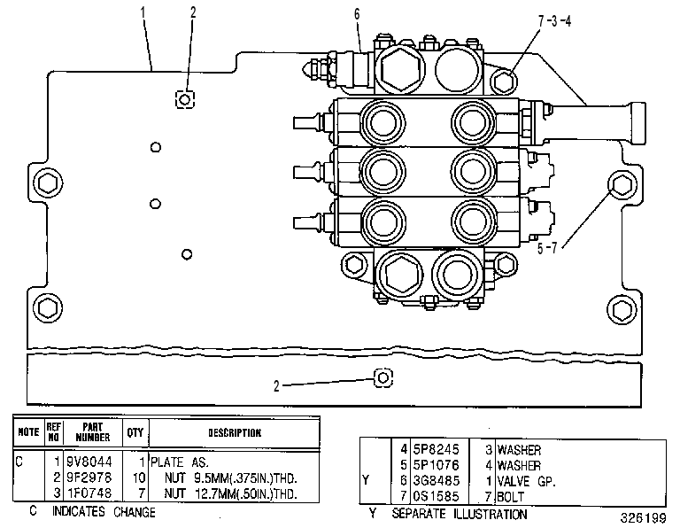 VALVE & MTG GP-HYDRAULIC 5V0853 CAT