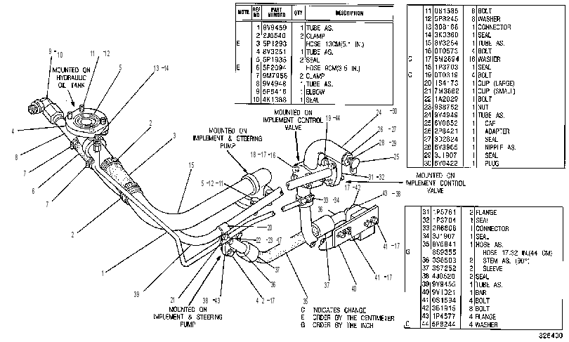 Трубопроводы гидравлические 8V7418 CAT