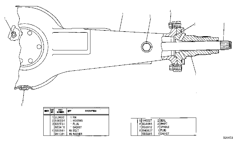 AXLE GP-OSCILLATING 5G5662 CAT