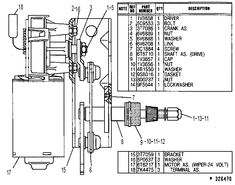Стеклоочиститель 6T7297 CAT