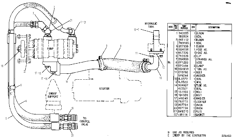 Трубопроводы насоса 5G5032 CAT