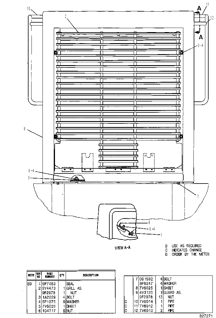 Защита радиатора 3V0103 CAT