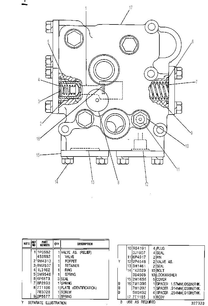 Клапан управляющий 7T1189 CAT