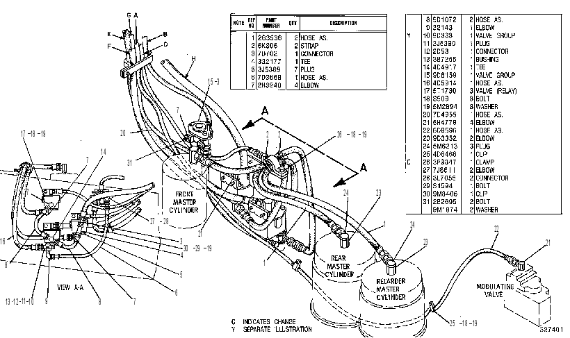 Управление рабочим тормозом 6G7864 CAT