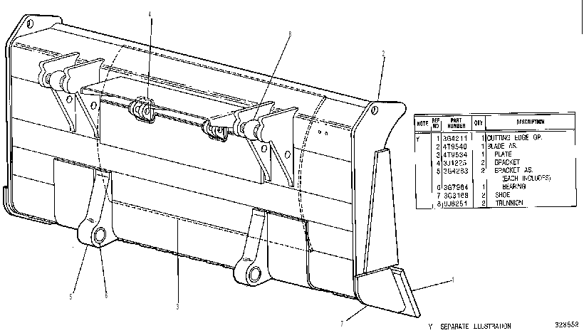 BLADE GP-CUSHION 4T9543 CAT
