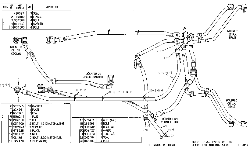Трубопроводы маслоохладителя 5T1961 CAT