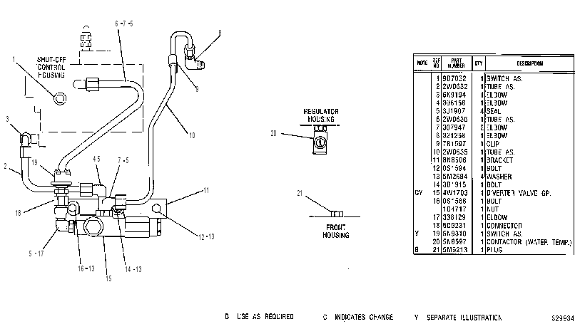 LINES GP-DIVERTER VALVE 2W4928 CAT