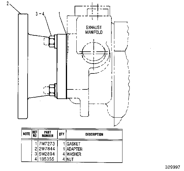 Соединение выпускное 2W7843 CAT