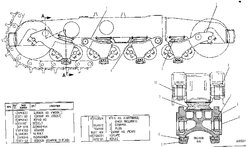 SUSPENSION GP-BOGIE 6T2658 CAT