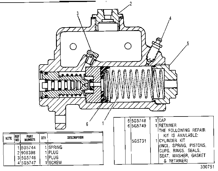 CYLINDER AS-MASTER 5G5684 CAT
