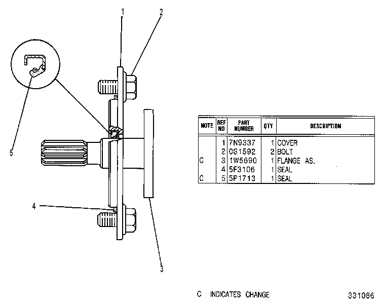 YOKE GP-PUMP DRIVE 8N0198 CAT