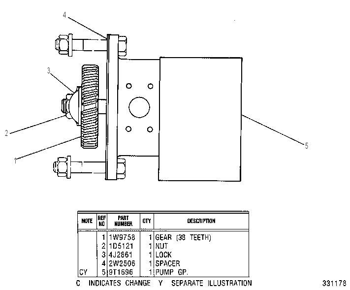 VANE PUMP GROUP 8G7173 CAT