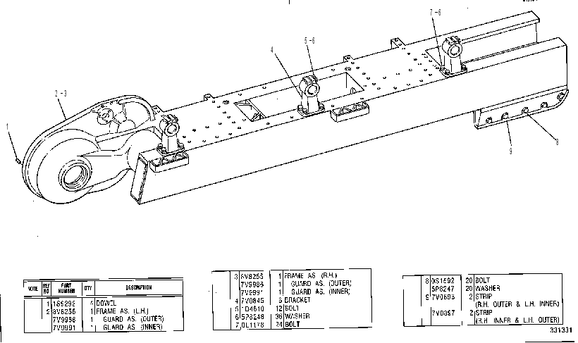 Рама опорных катков 8V8253 CAT