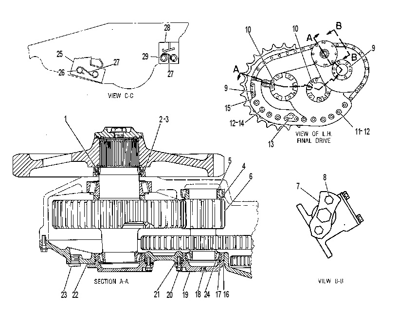 Бортовой редуктор 8V8254 CAT