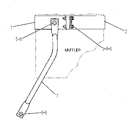 MOUNTING GP-MUFFLER 4W2990 CAT