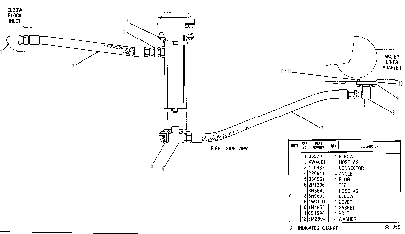Крепление подогревателя ОЖ 4W4006 CAT