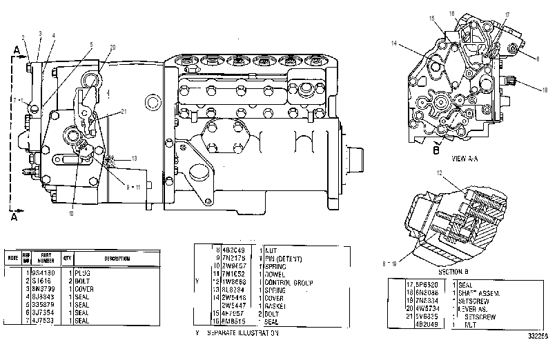 Регулятор и ТНВД 4W8109 CAT