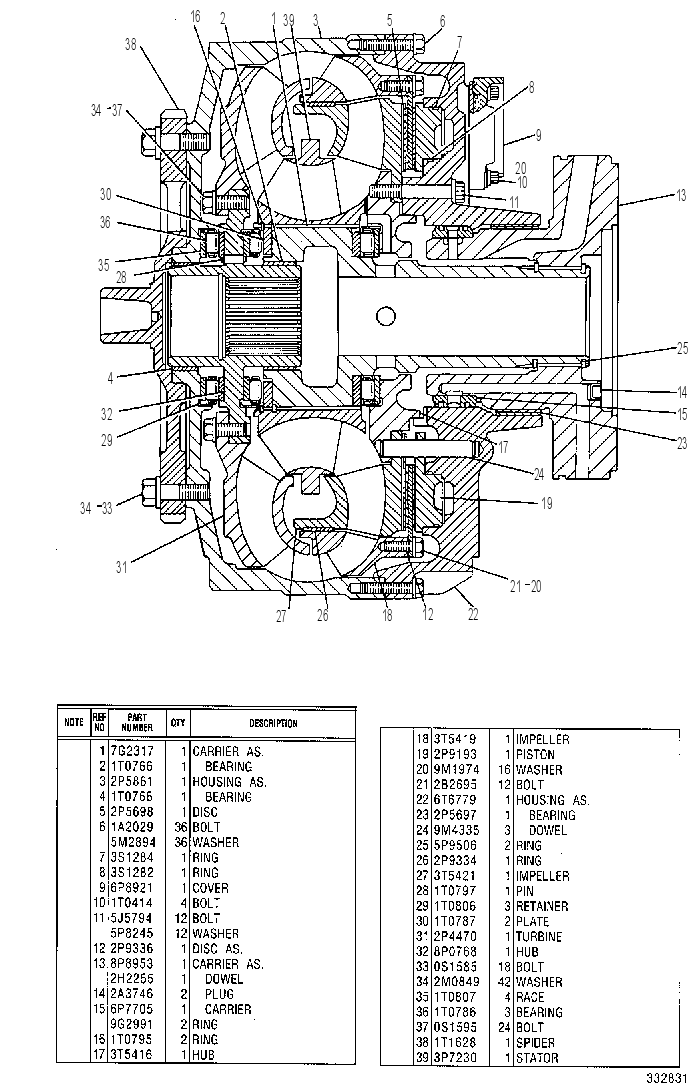 Гидротрансформатор 6T4374 CAT