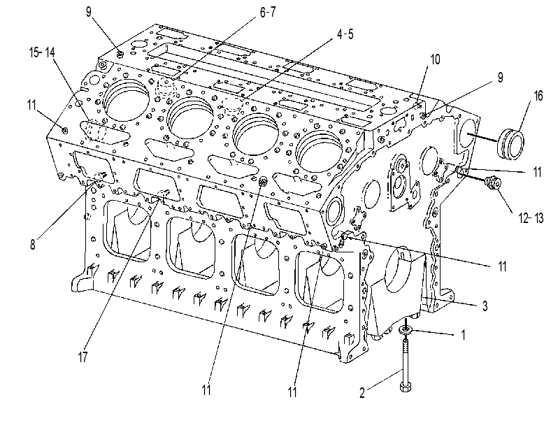 Блок цилиндров 2W8241 CAT