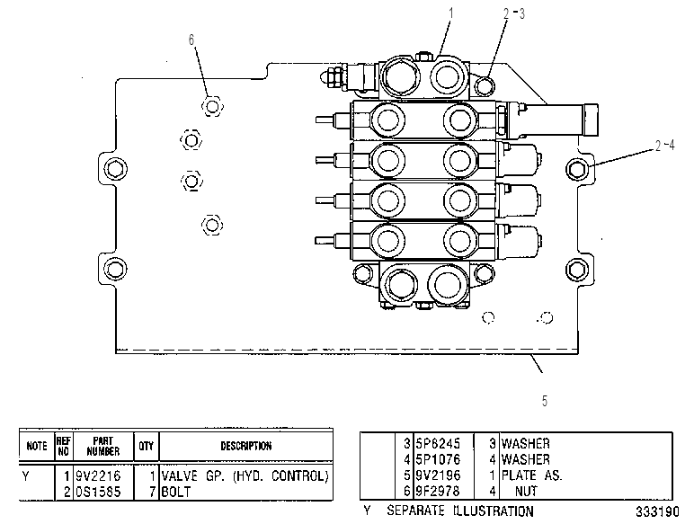VALVE & MTG GP-HYDRAULIC 9V2241 CAT