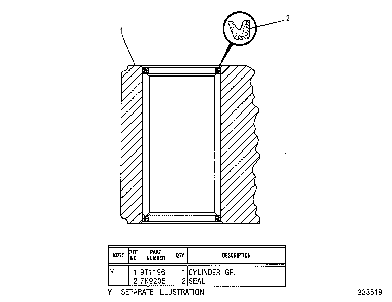 CYLINDER & SEAL GP-LIFT 6W2967 CAT