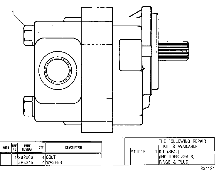 Насос шестерённый 9T1619 CAT
