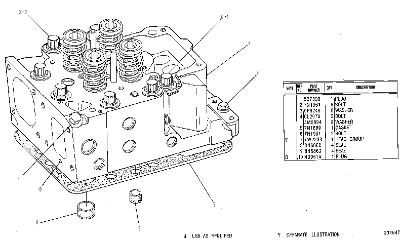 Головка блока цилиндров 7W2234 CAT