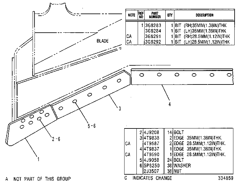 BIT & CUTTING EDGE GP 4T9839 CAT