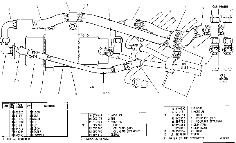 HEATER GP-FUEL 6T1863 CAT